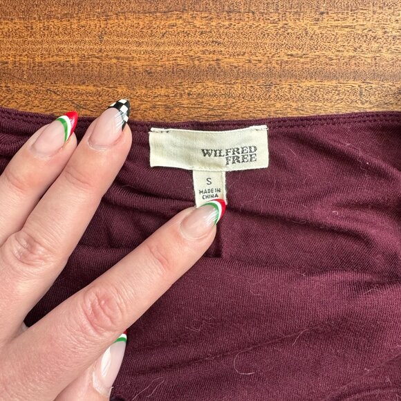 ✨ Wilfred Free / Aritzia | Burgundy Cami | Size S ✨ - Picture 3 of 7